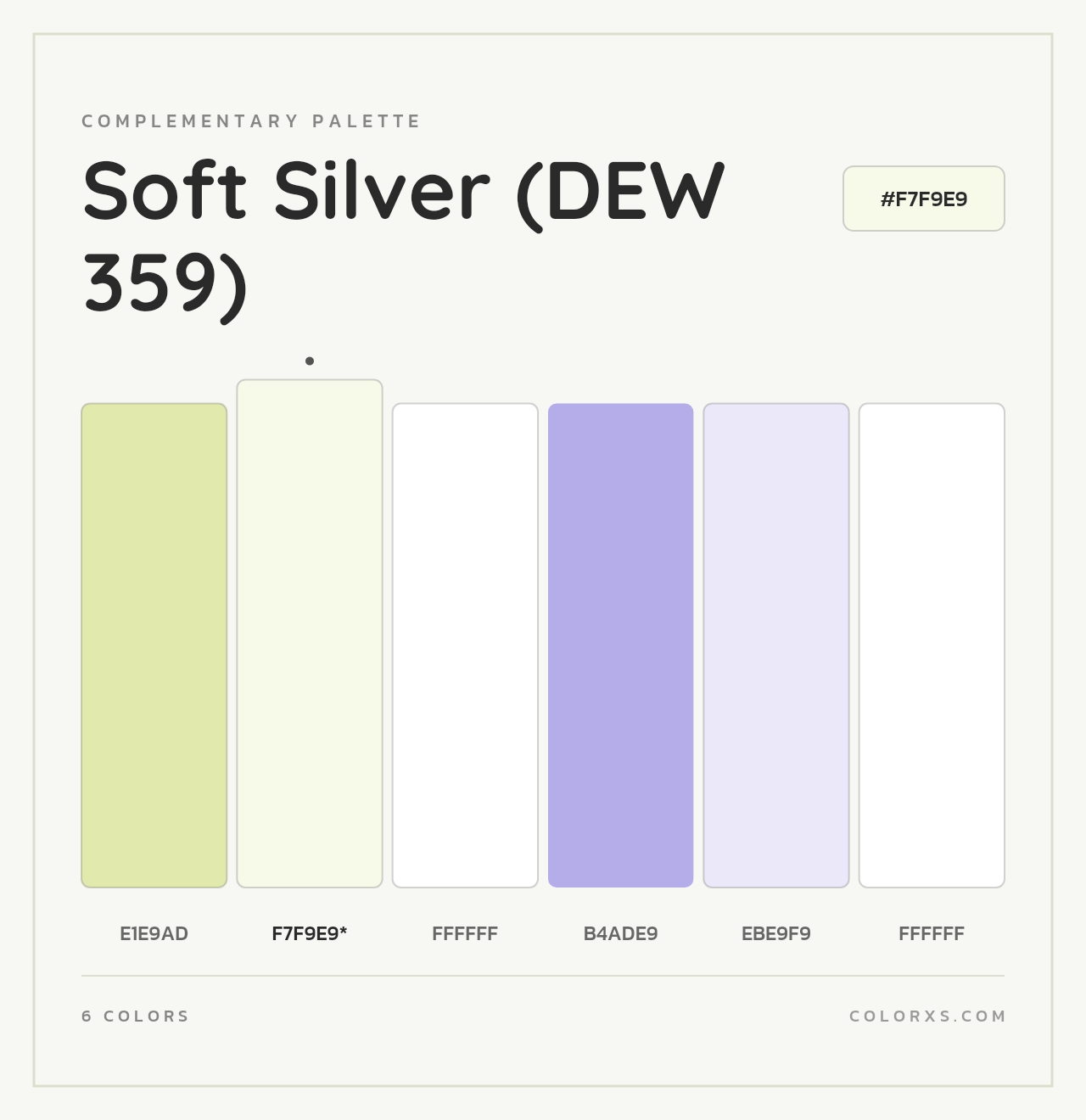 Soft Silver (DEW 359) - Complementary Color Palette