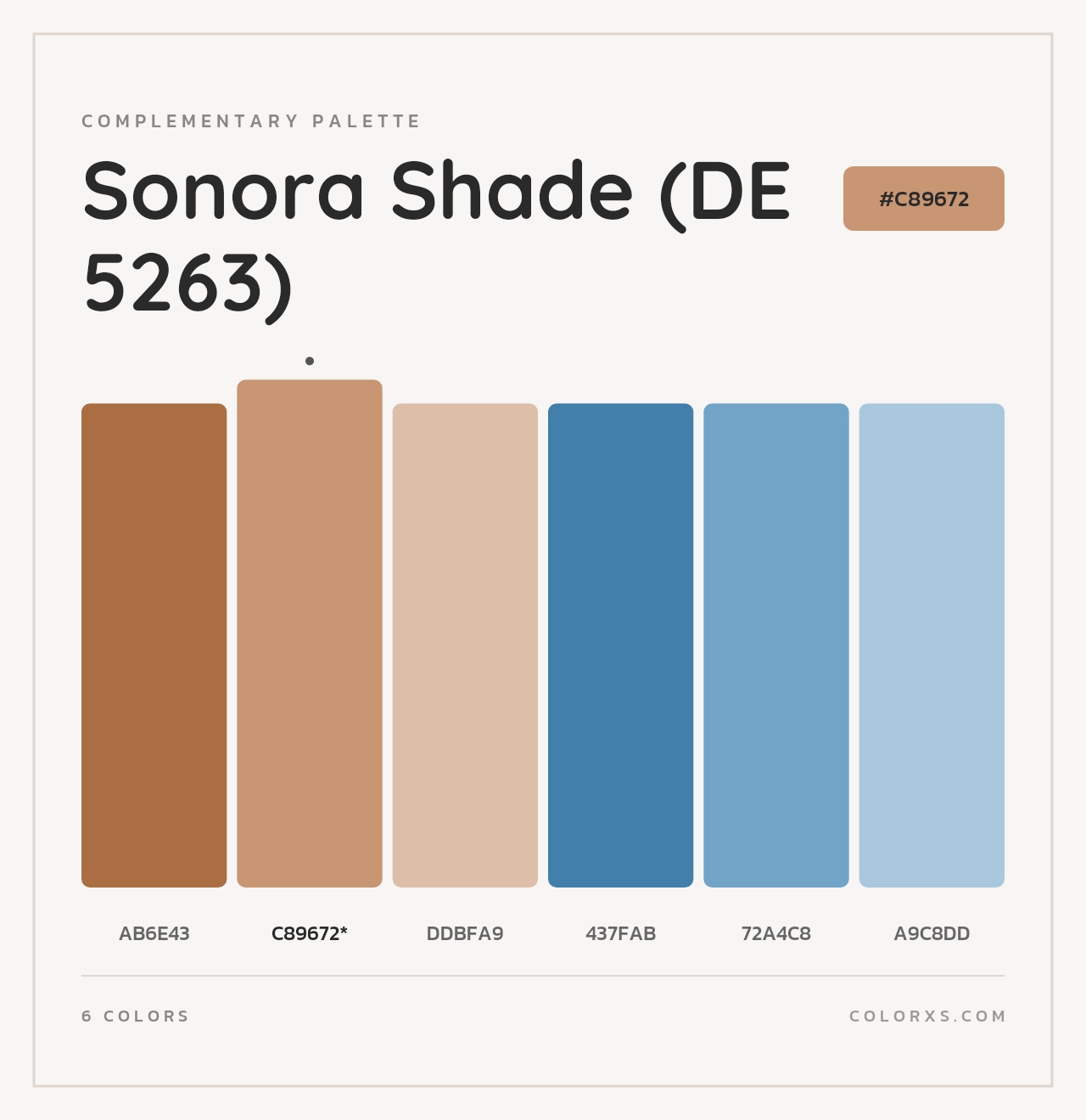 Sonora Shade (DE 5263) - Complementary Color Palette