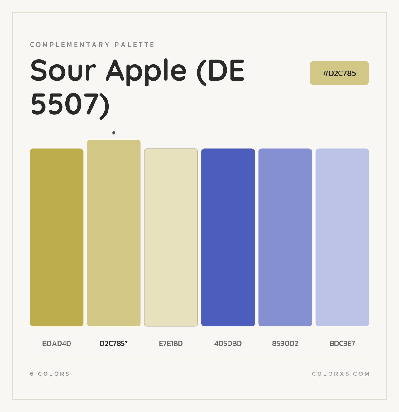 Sour Apple (DE 5507) - Complementary Color Palette