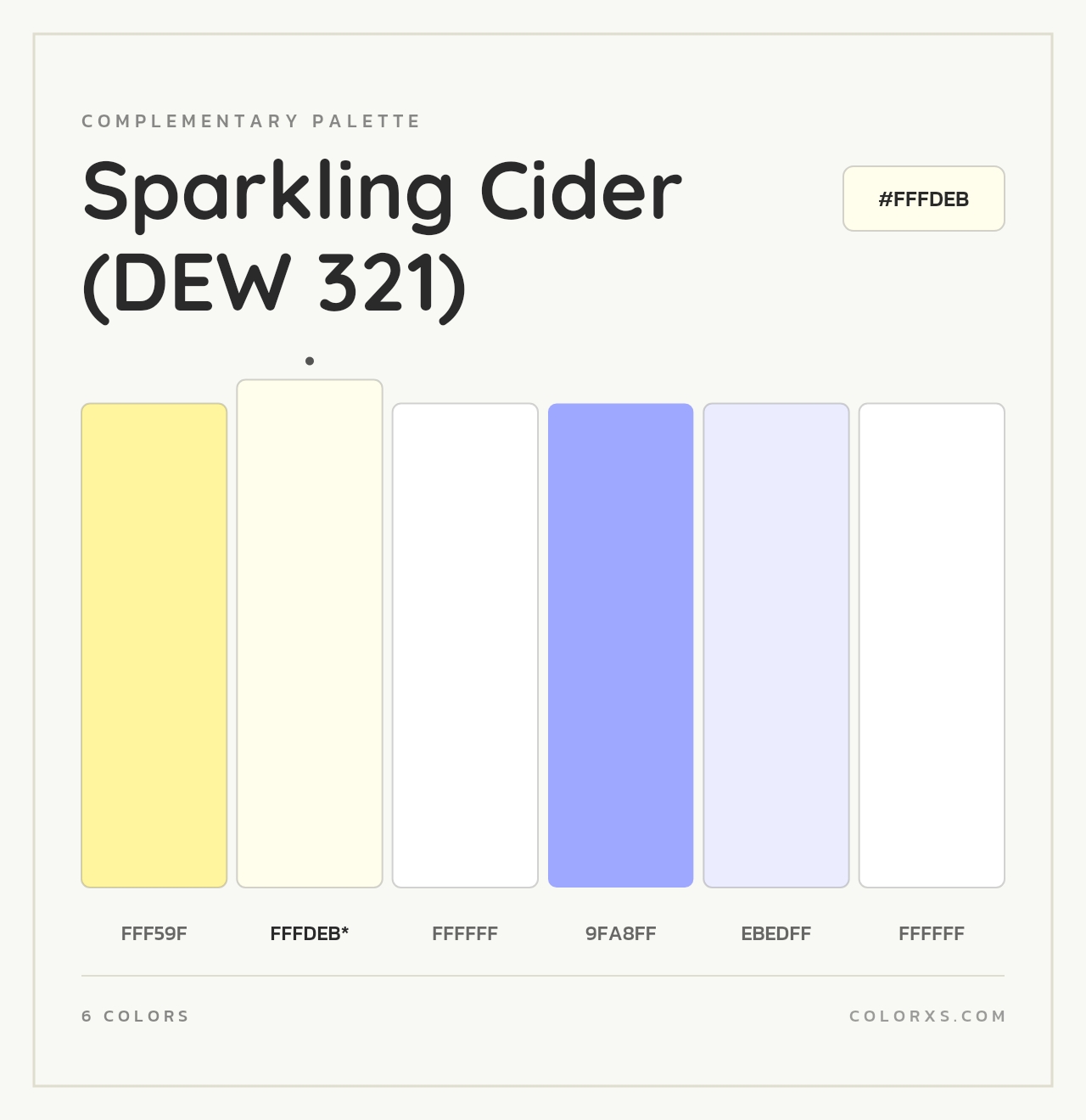 Sparkling Cider (DEW 321) - Complementary Color Palette