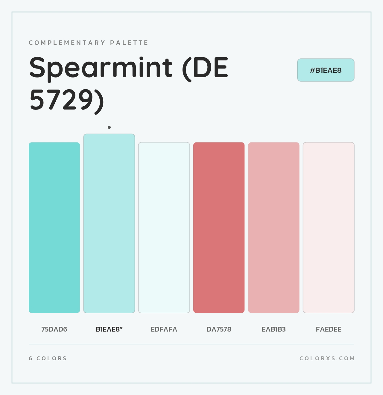 Spearmint (DE 5729) - Complementary Color Palette