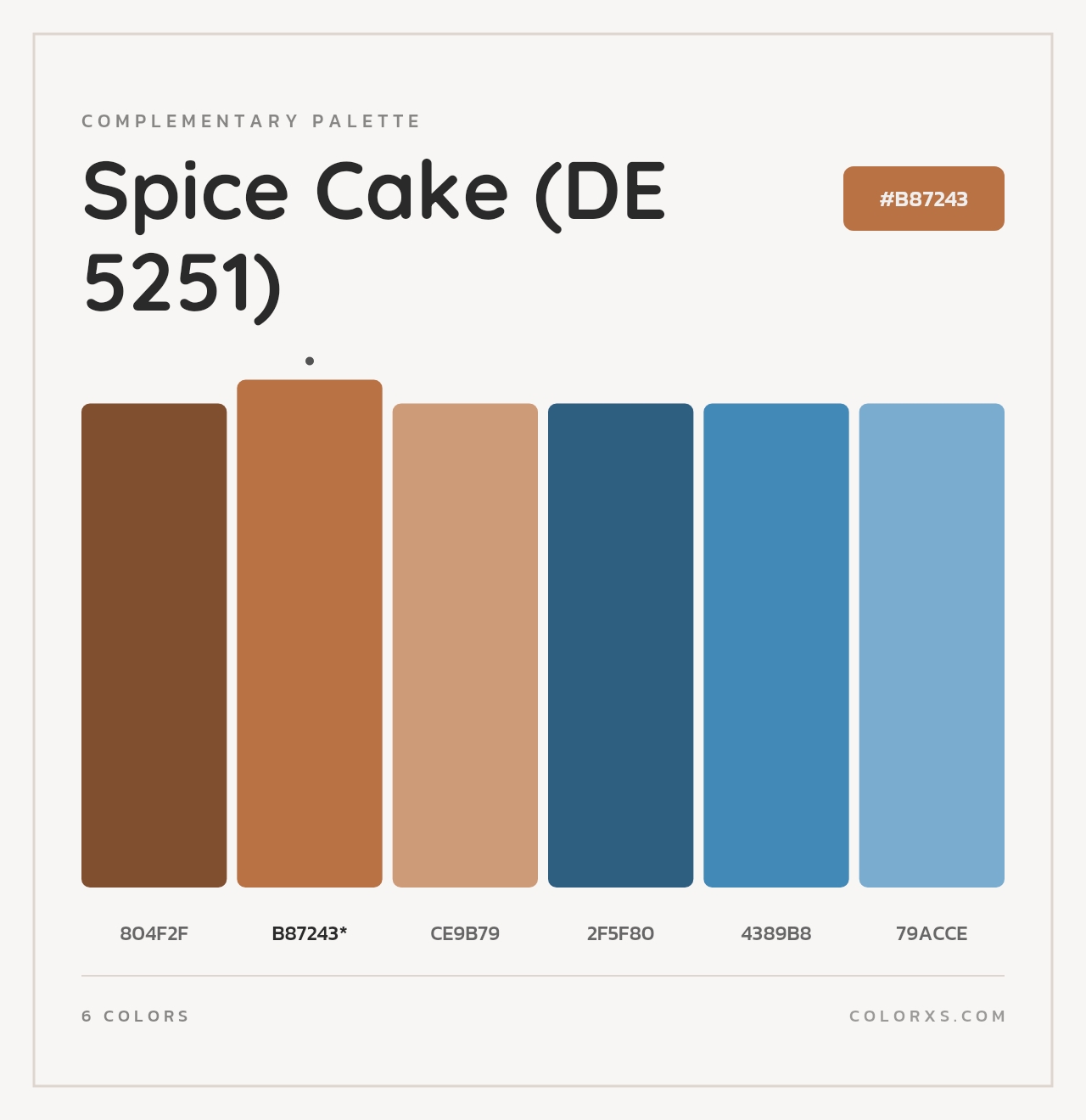 Spice Cake (DE 5251) - Complementary Color Palette