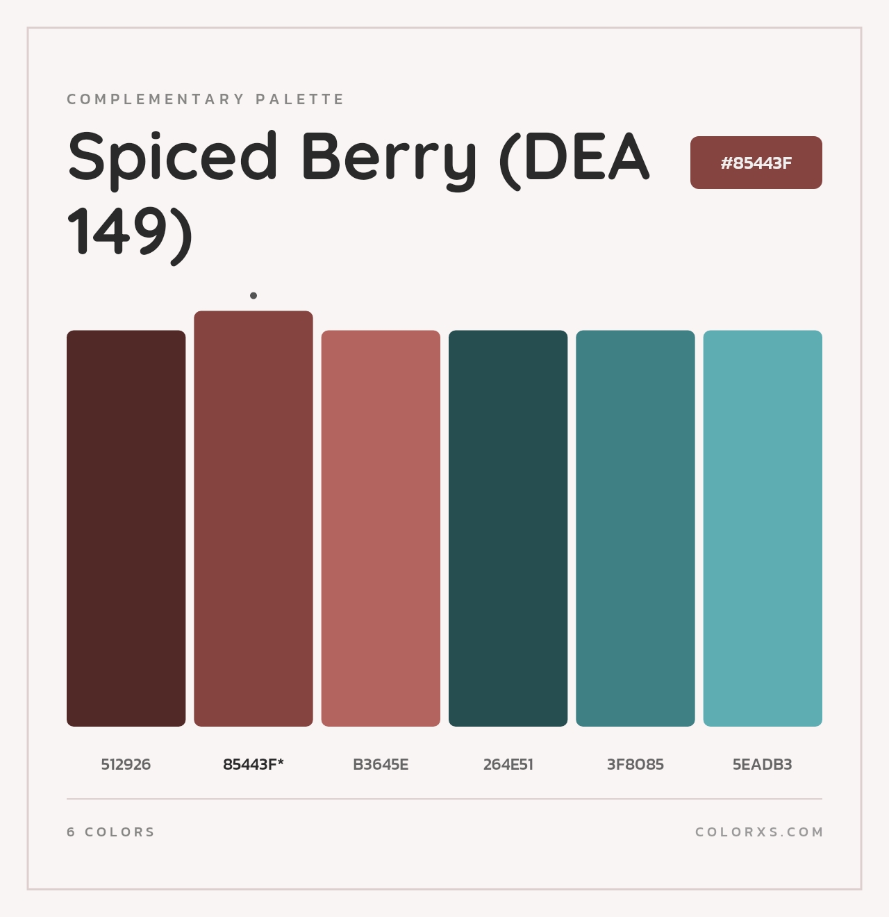 Spiced Berry (DEA 149) - Complementary Color Palette