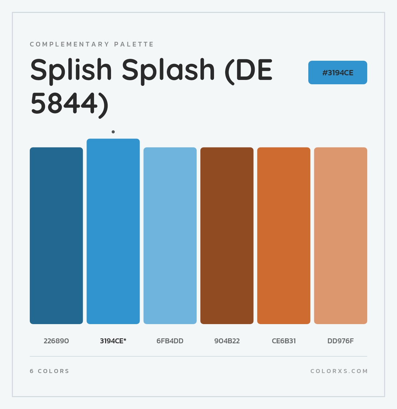Splish Splash (DE 5844) - Complementary Color Palette