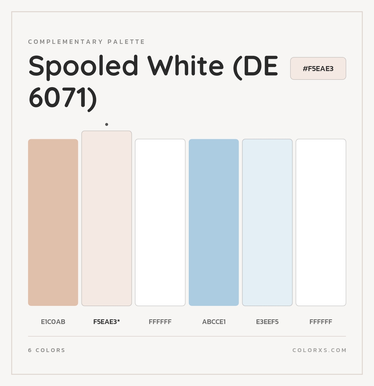 Spooled White (DE 6071) - Complementary Color Palette