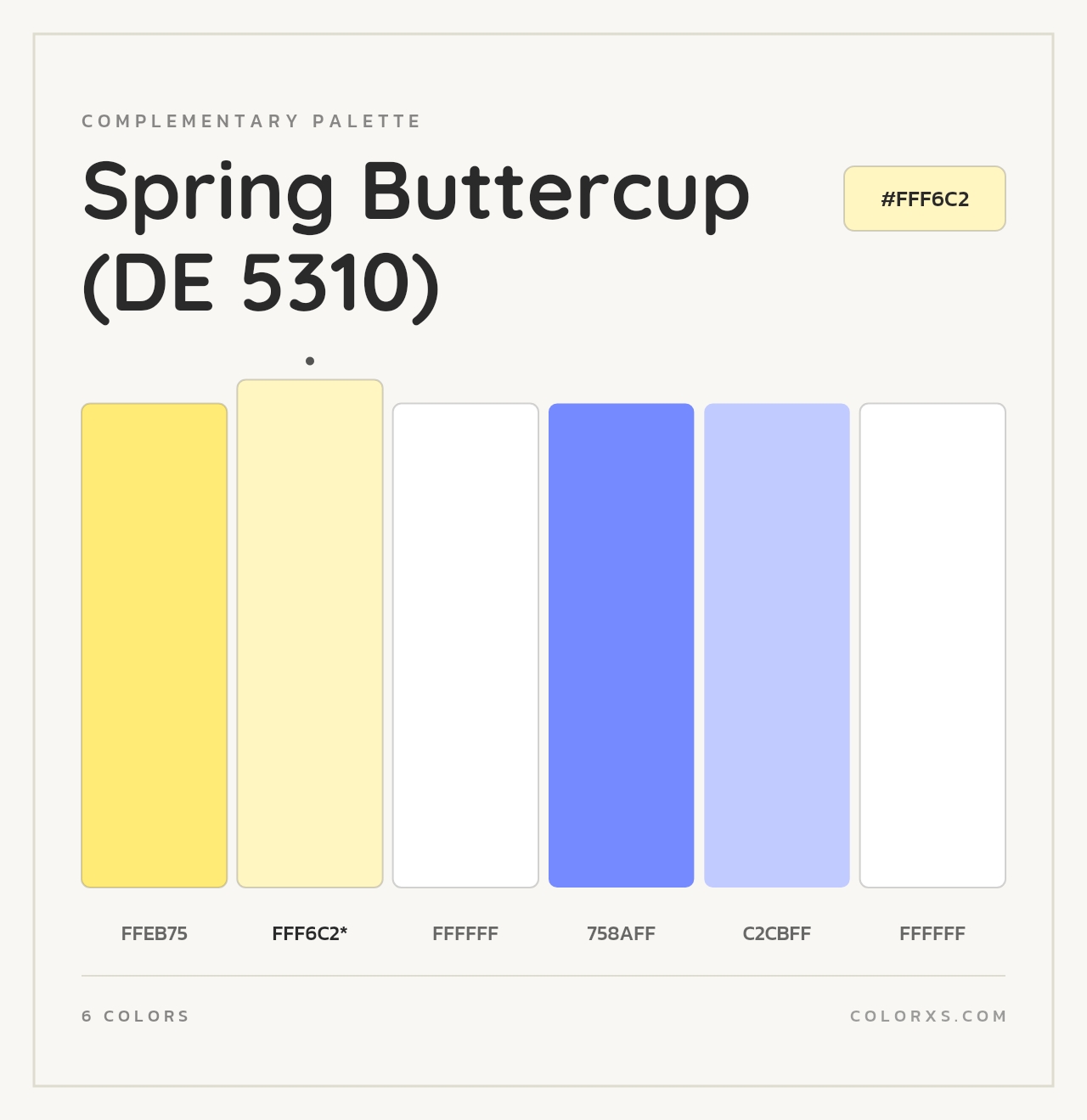 Spring Buttercup (DE 5310) - Complementary Color Palette
