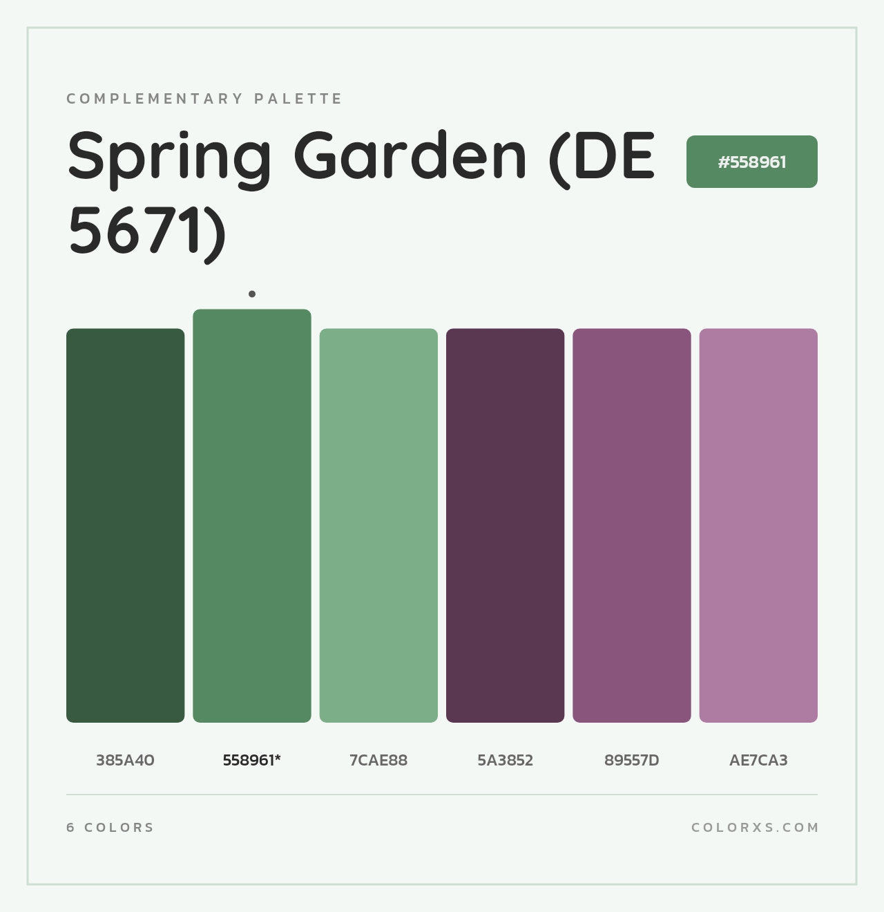Spring Garden (DE 5671) - Complementary Color Palette