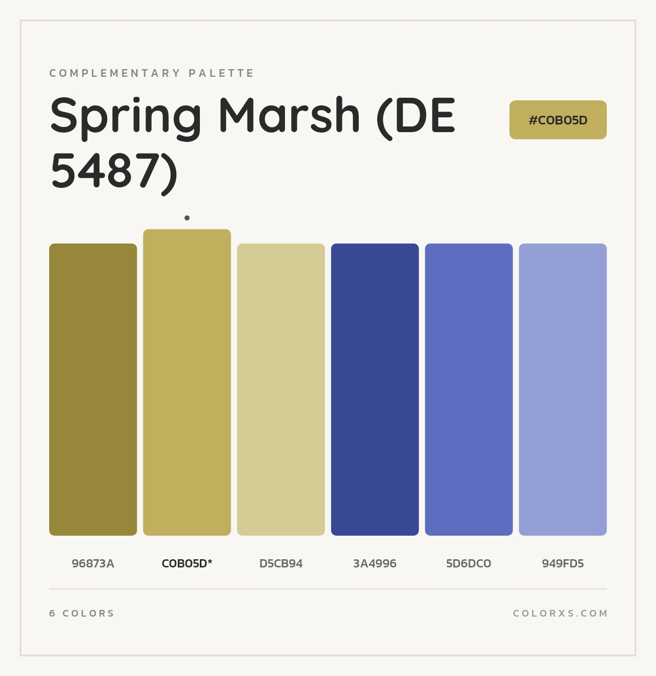 Spring Marsh (DE 5487) - Complementary Color Palette