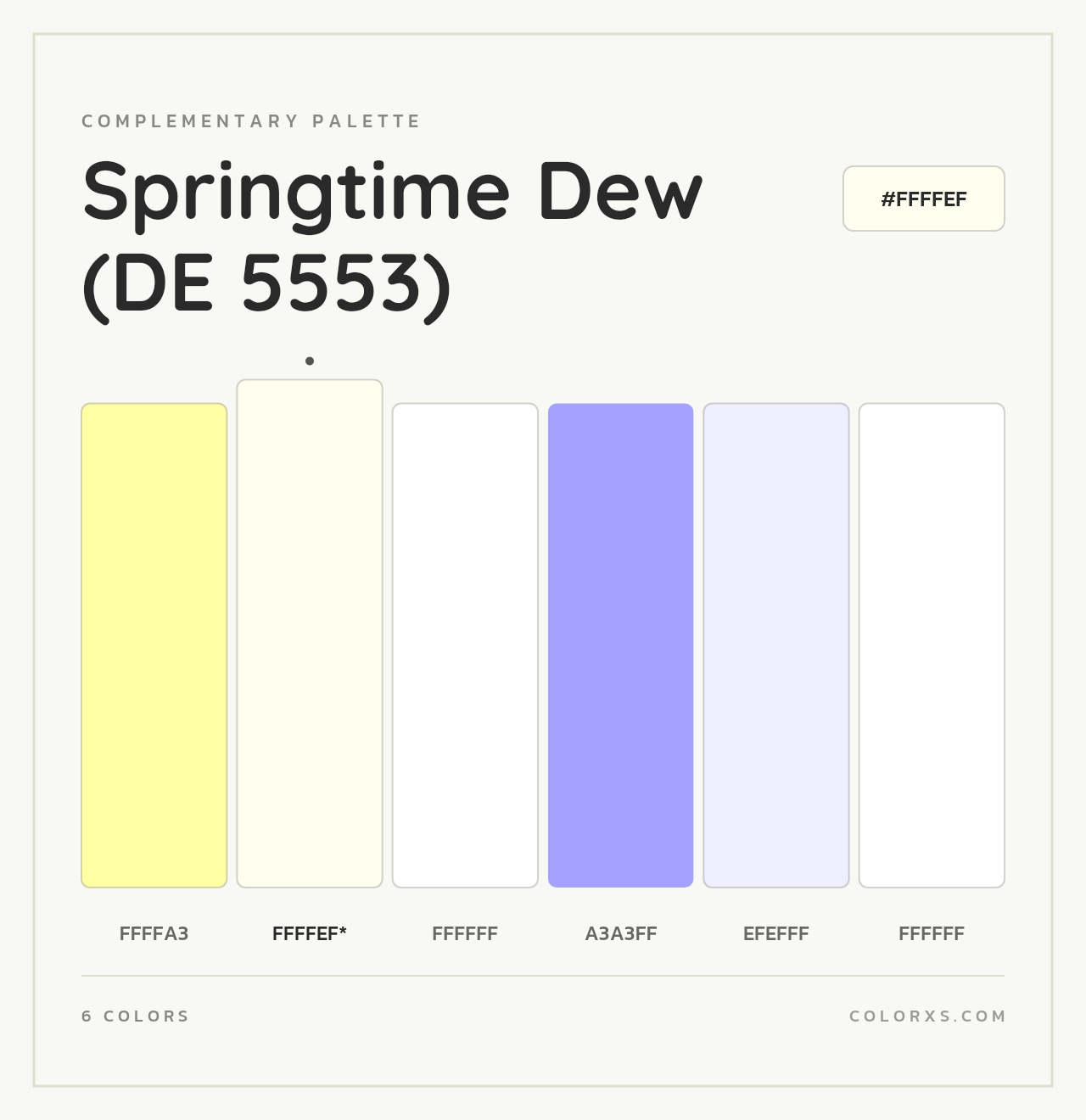 Springtime Dew (DE 5553) - Complementary Color Palette