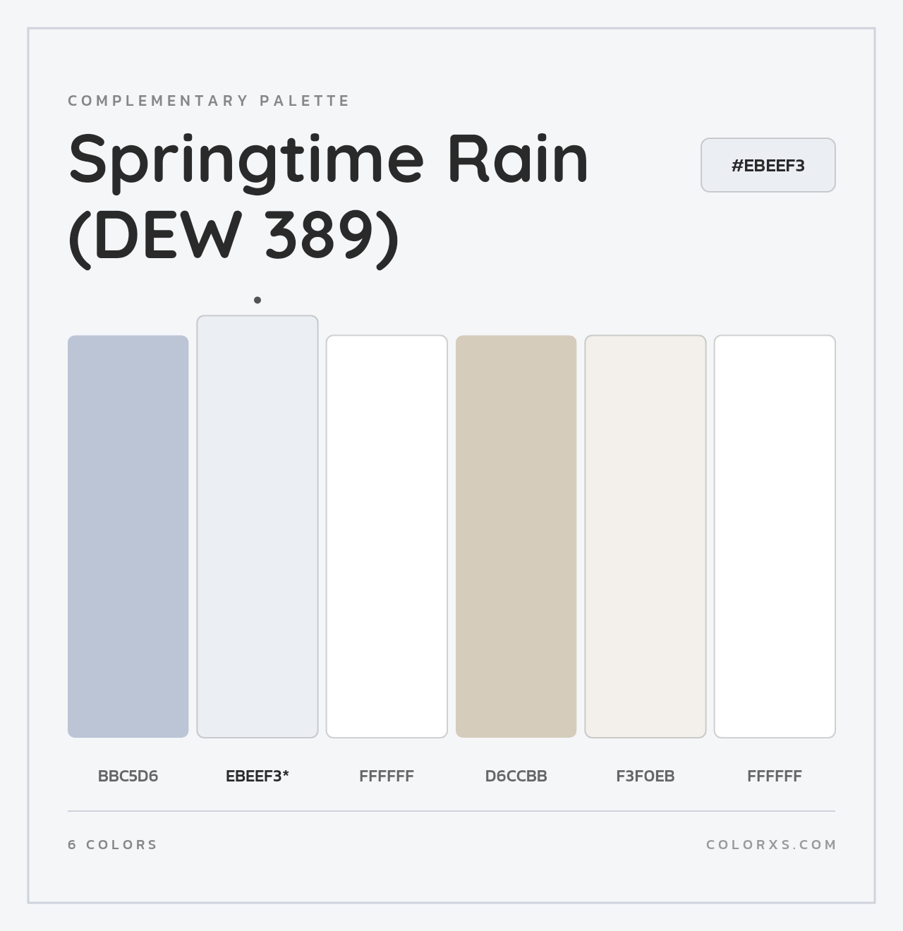 Springtime Rain (DEW 389) - Complementary Color Palette
