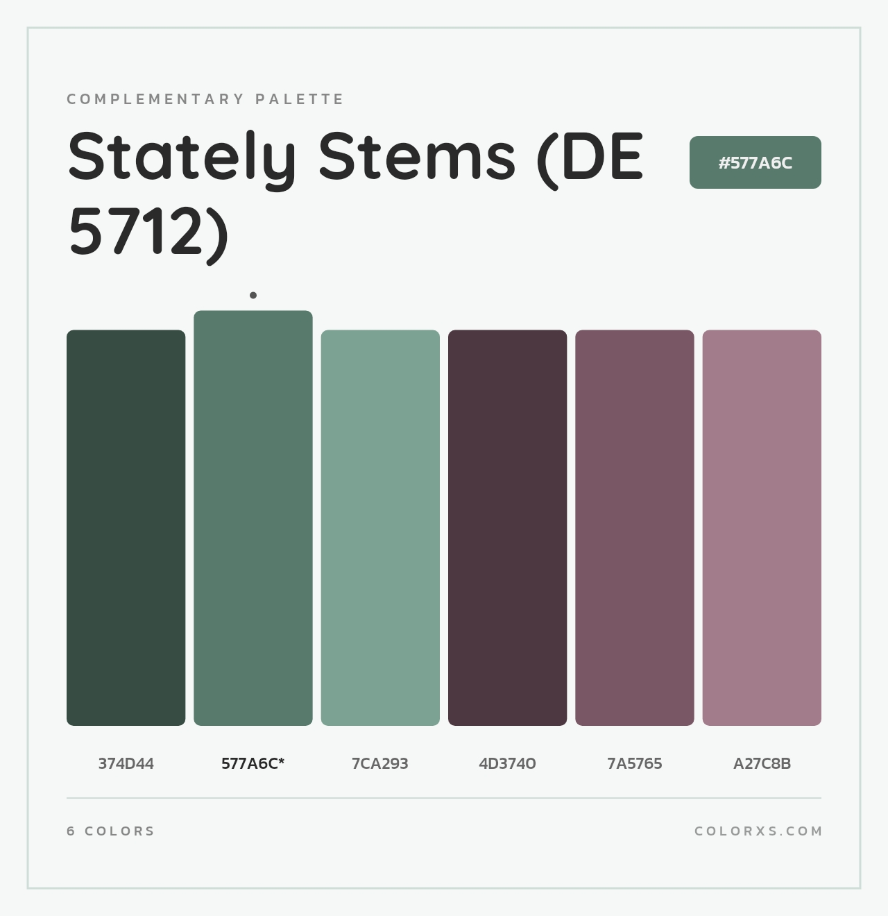 Stately Stems (DE 5712) - Complementary Color Palette