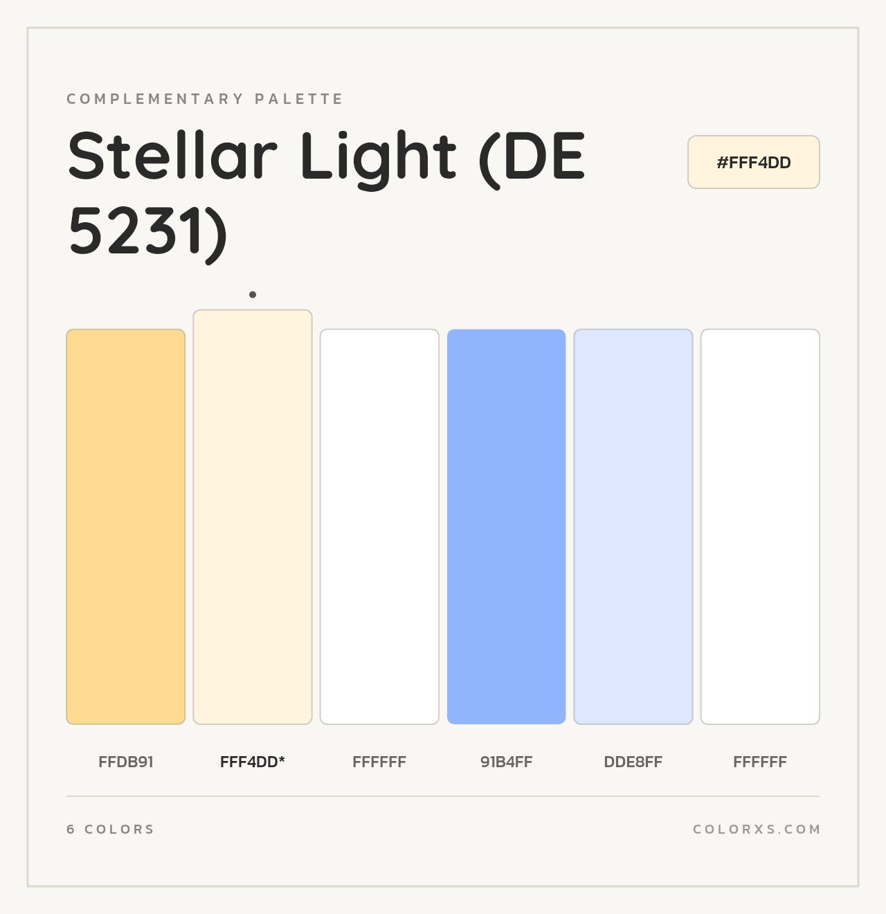 Stellar Light (DE 5231) - Complementary Color Palette