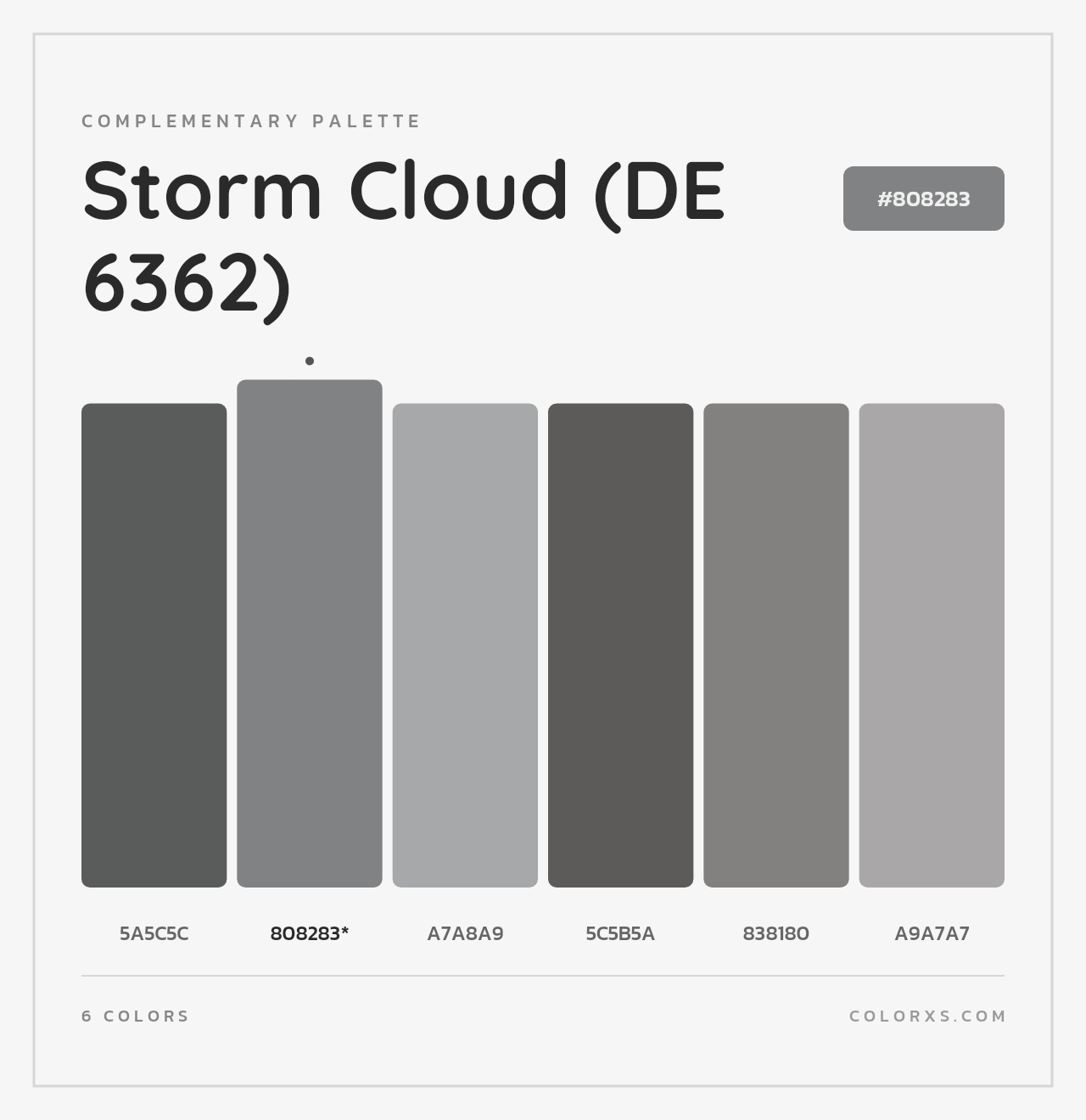 Storm Cloud (DE 6362) - Complementary Color Palette