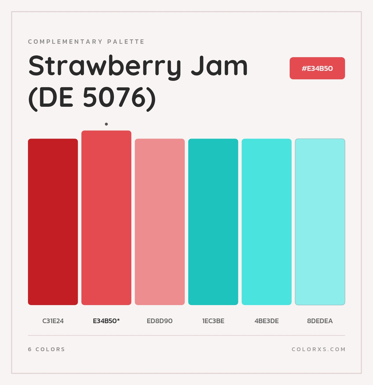 Strawberry Jam (DE 5076) - Complementary Color Palette