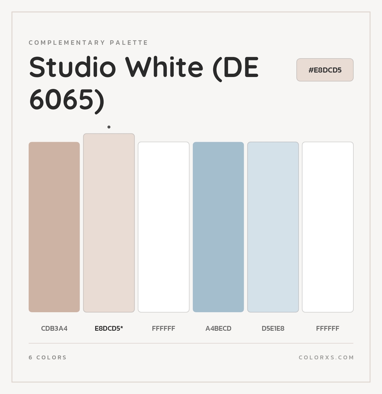 Studio White (DE 6065) - Complementary Color Palette
