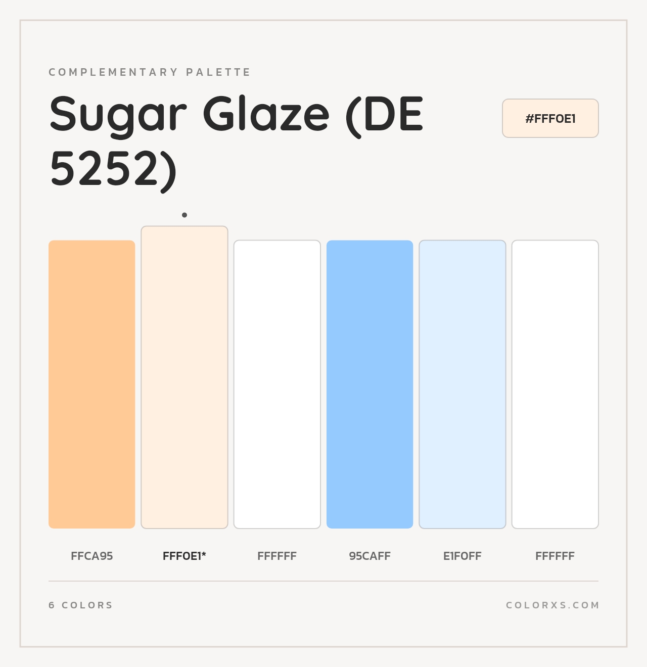 Sugar Glaze (DE 5252) - Complementary Color Palette