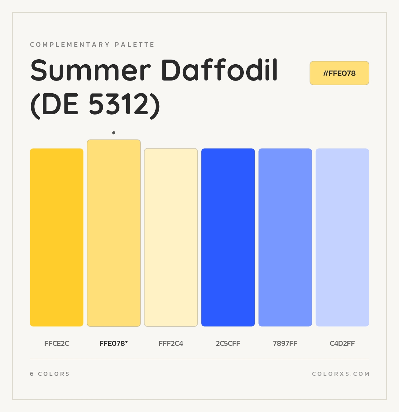 Summer Daffodil (DE 5312) - Complementary Color Palette