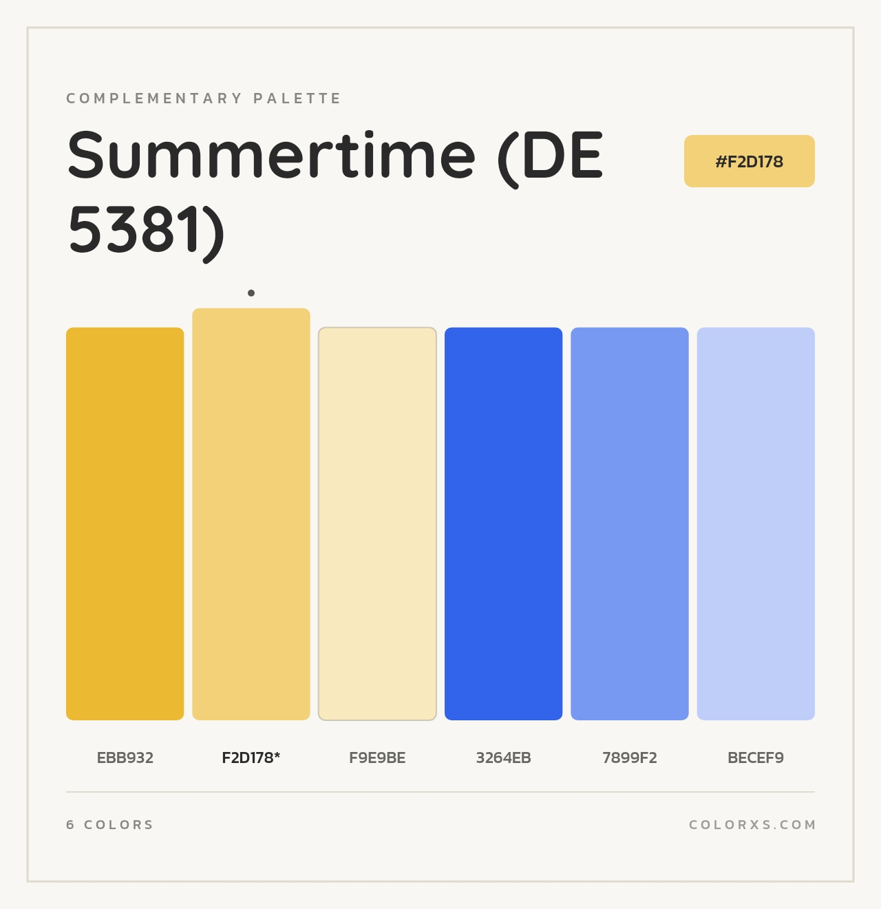 Summertime (DE 5381) - Complementary Color Palette