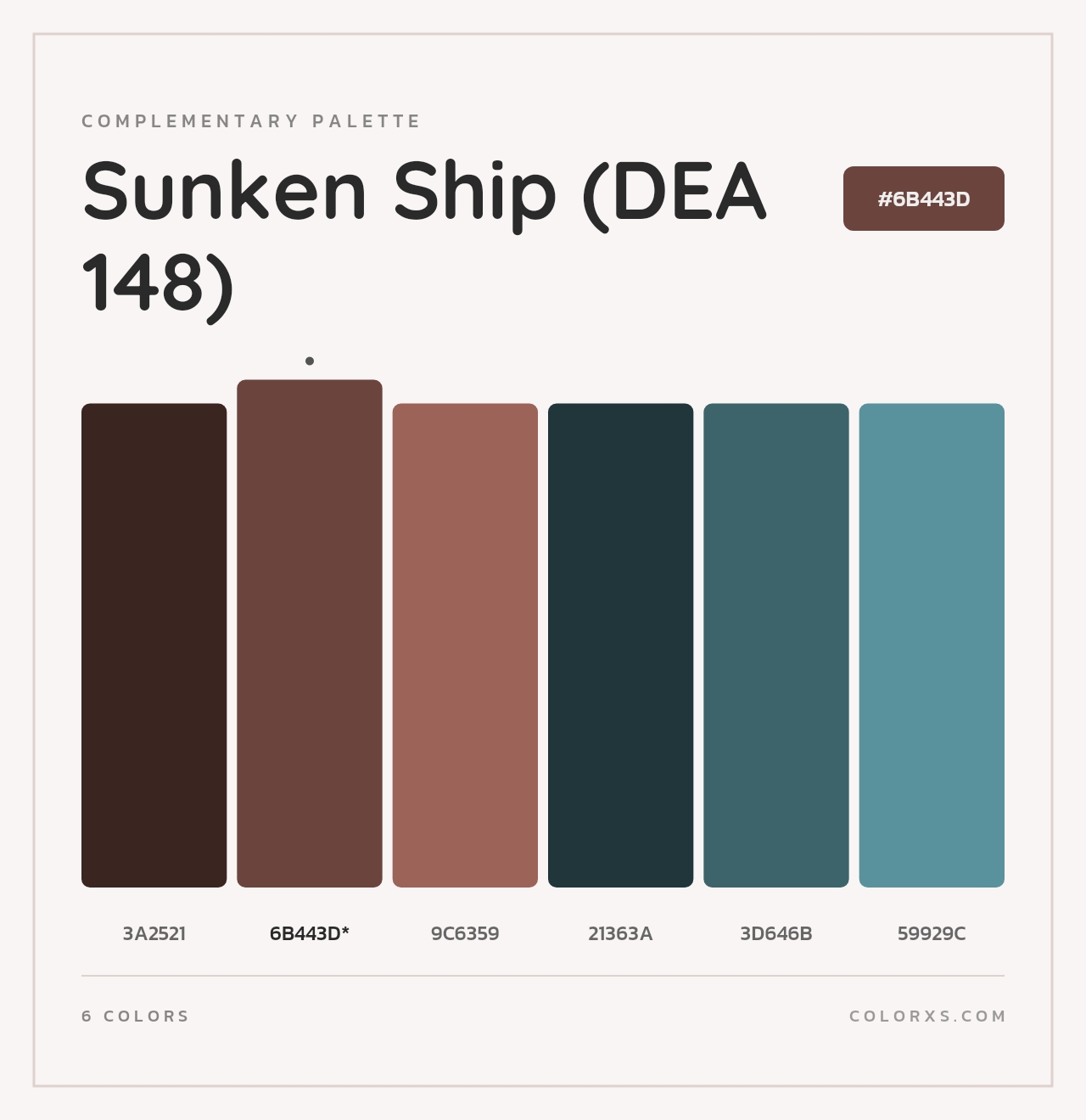 Sunken Ship (DEA 148) - Complementary Color Palette