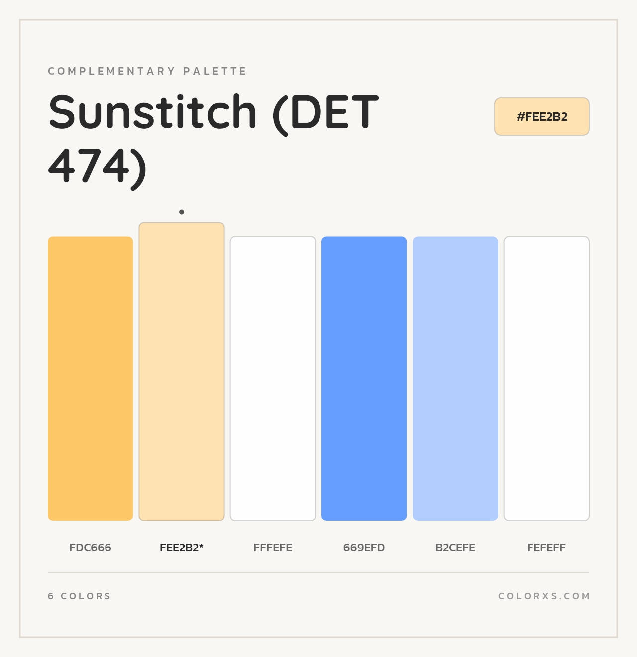 Sunstitch (DET 474) - Complementary Color Palette