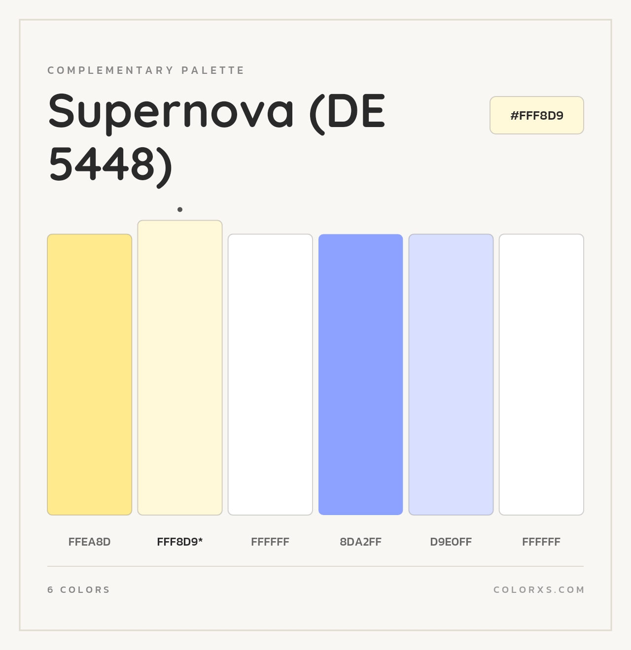Supernova (DE 5448) - Complementary Color Palette