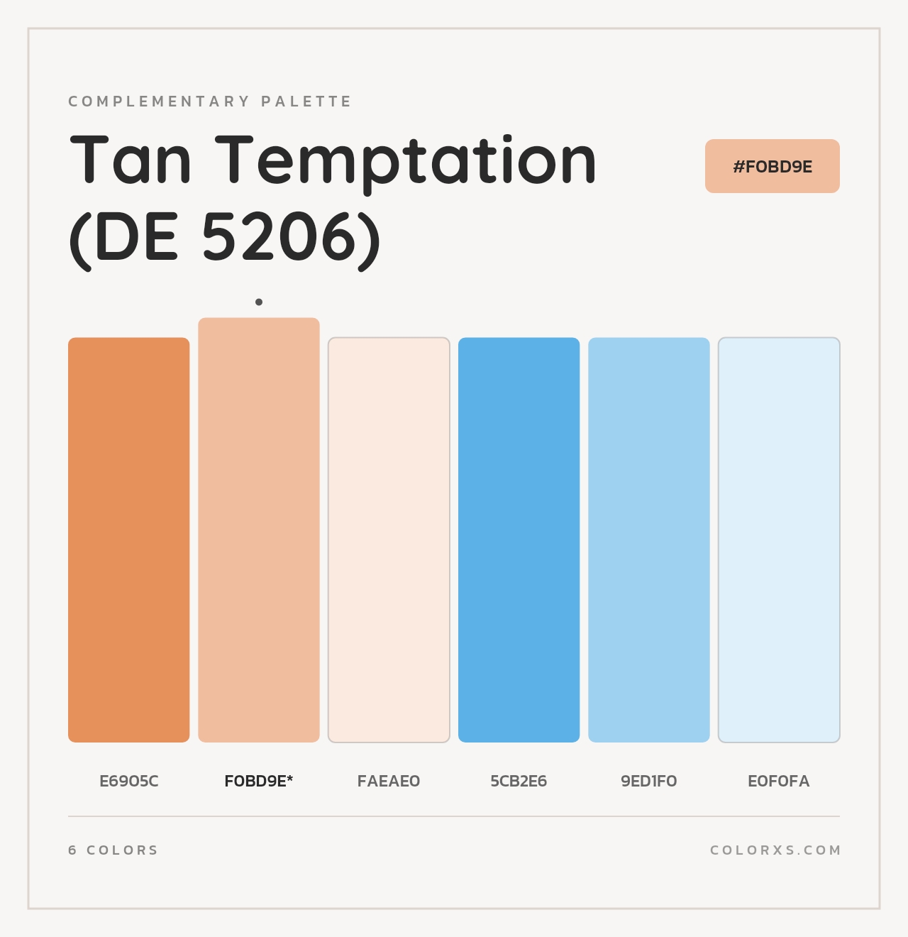 Tan Temptation (DE 5206) - Complementary Color Palette