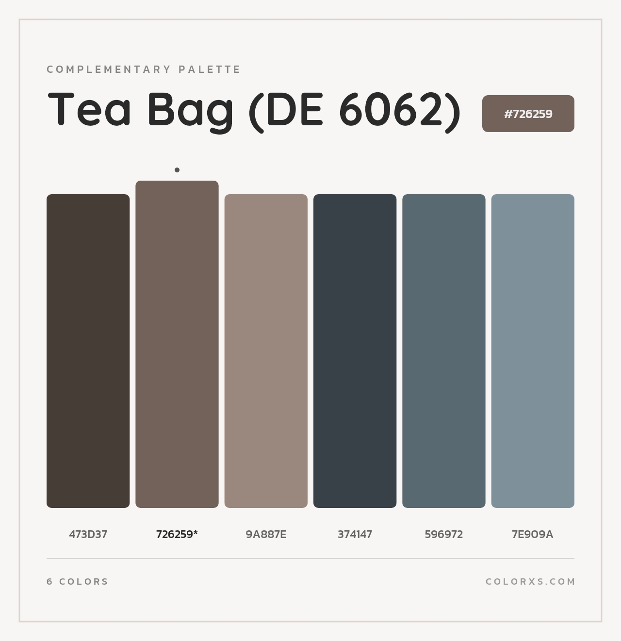 Tea Bag (DE 6062) - Complementary Color Palette