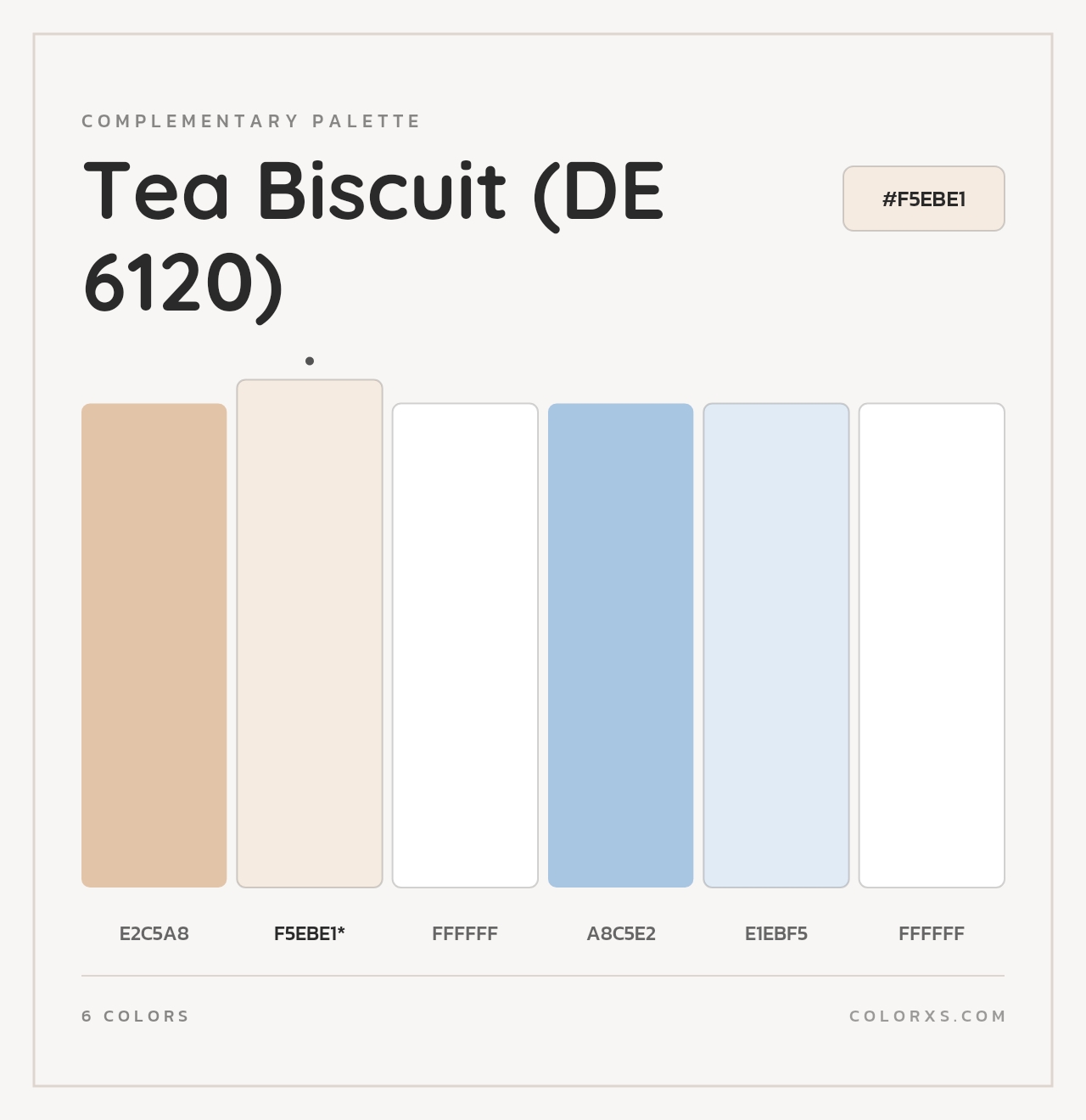 Tea Biscuit (DE 6120) - Complementary Color Palette