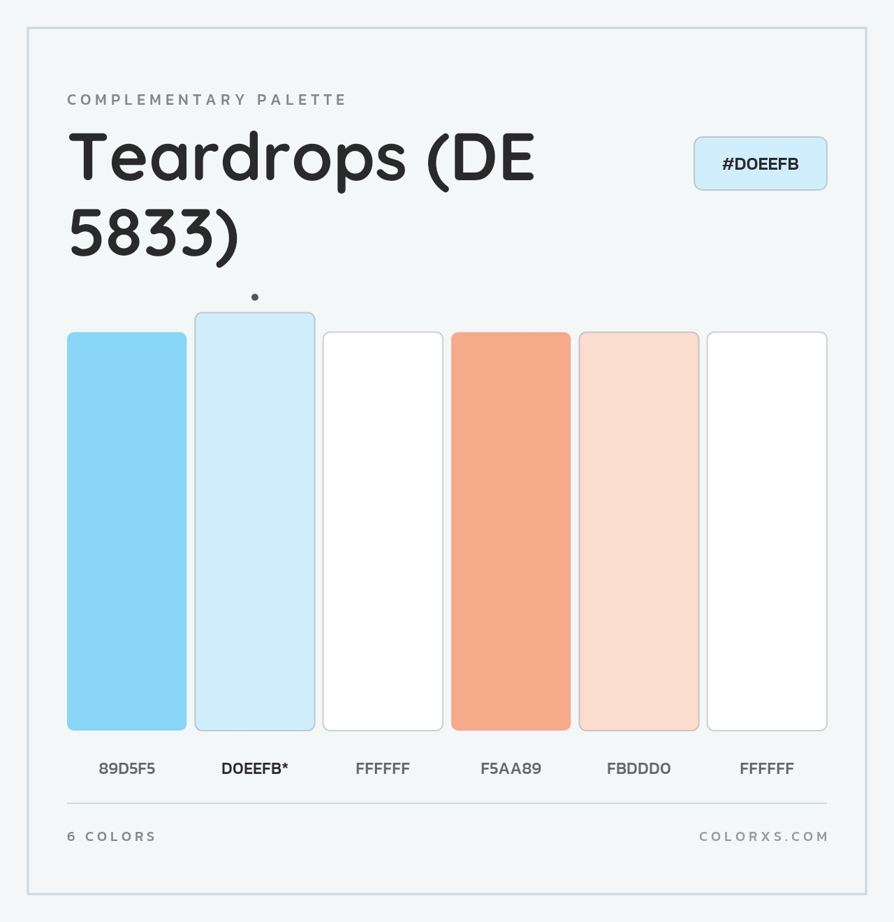 Teardrops (DE 5833) - Complementary Color Palette
