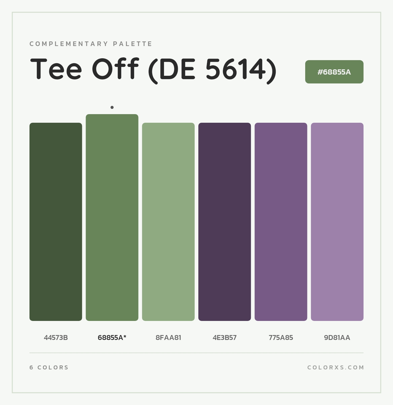 Tee Off (DE 5614) - Complementary Color Palette
