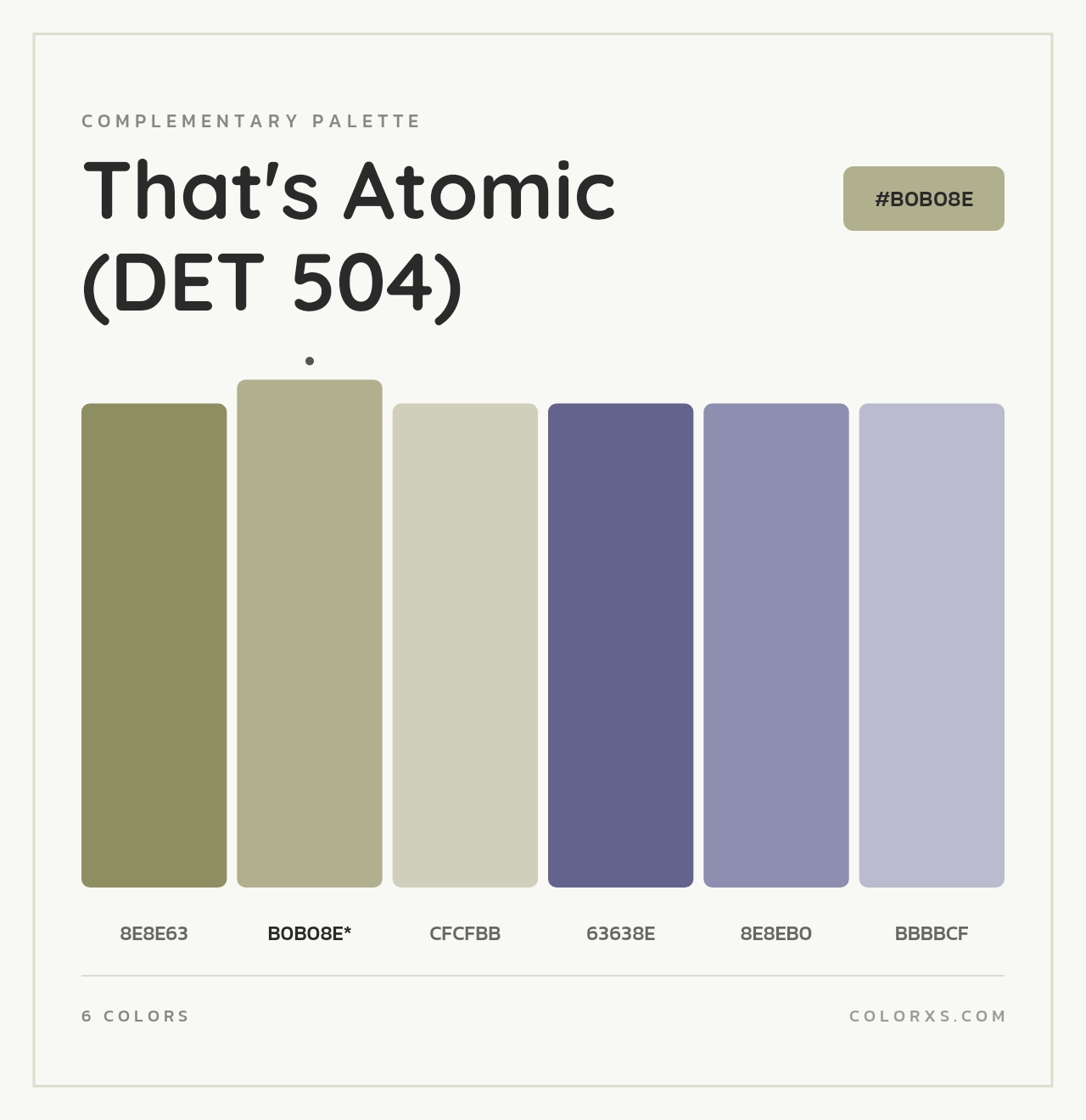 That's Atomic (DET 504) - Complementary Color Palette