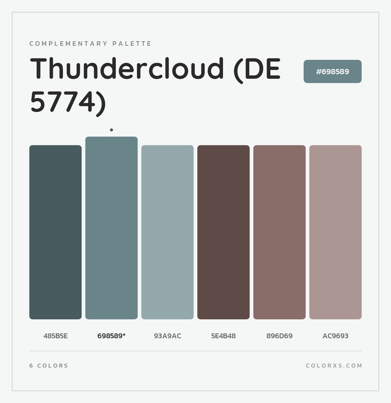 Thundercloud (DE 5774) - Complementary Color Palette