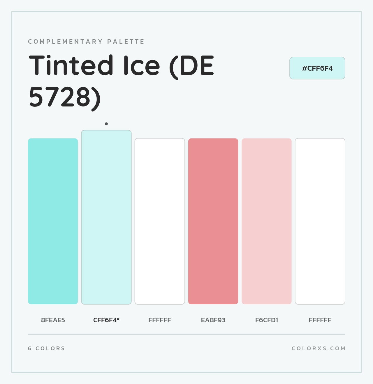 Tinted Ice (DE 5728) - Complementary Color Palette