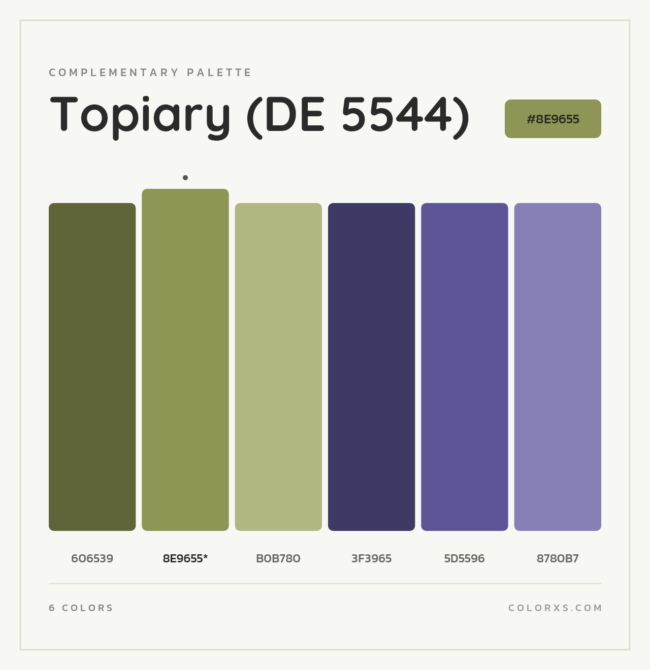 Topiary (DE 5544) - Complementary Color Palette