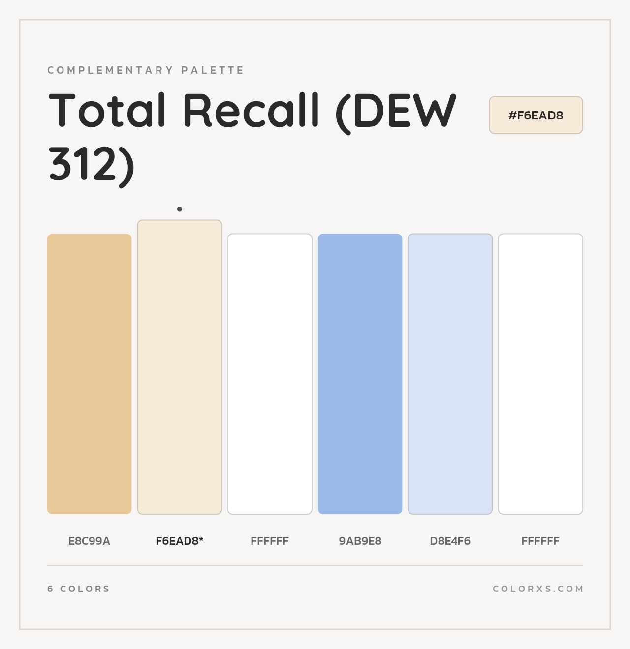 Total Recall (DEW 312) - Complementary Color Palette