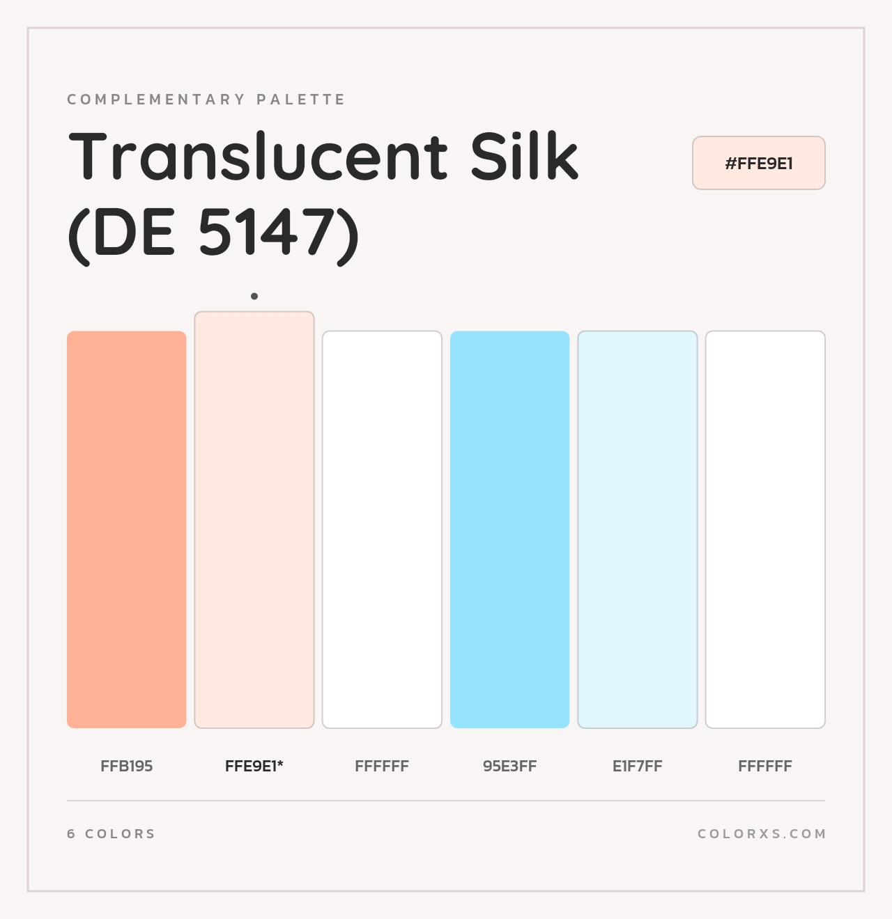 Translucent Silk (DE 5147) - Complementary Color Palette