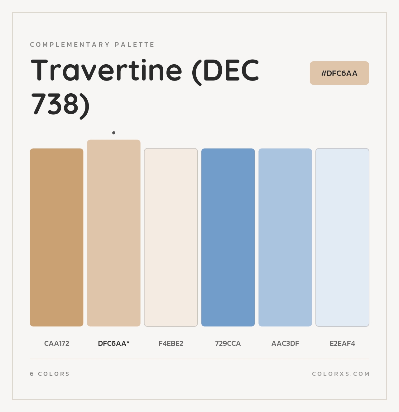 Travertine (DEC 738) - Complementary Color Palette