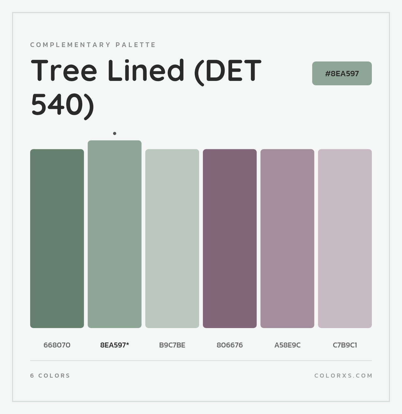 Tree Lined (DET 540) - Complementary Color Palette