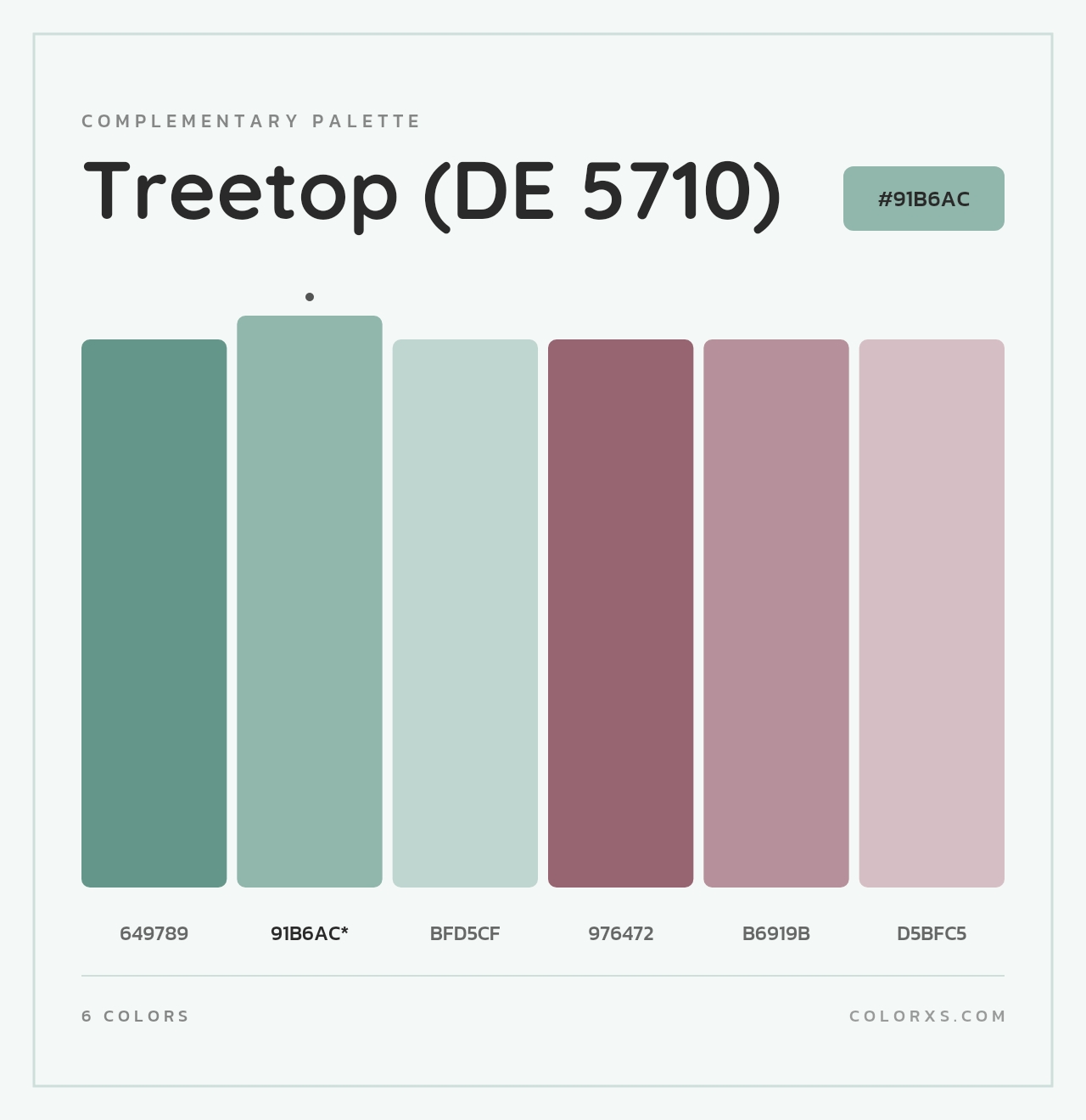 Treetop (DE 5710) - Complementary Color Palette