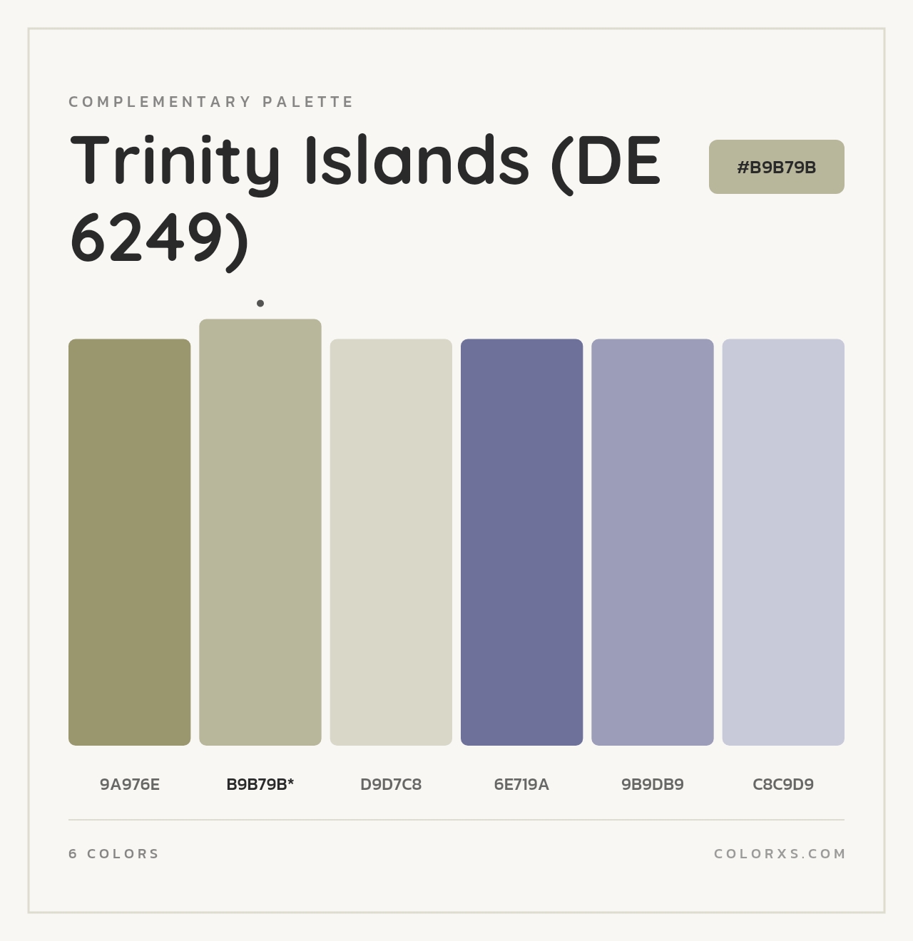 Trinity Islands (DE 6249) - Complementary Color Palette
