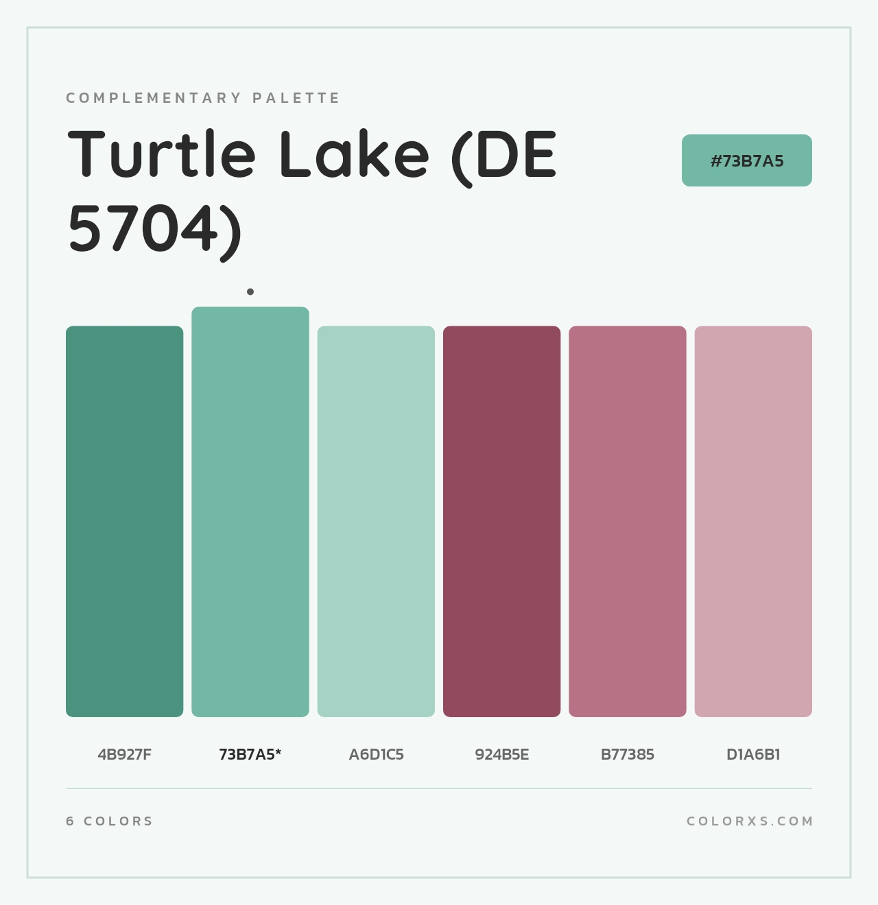 Turtle Lake (DE 5704) - Complementary Color Palette