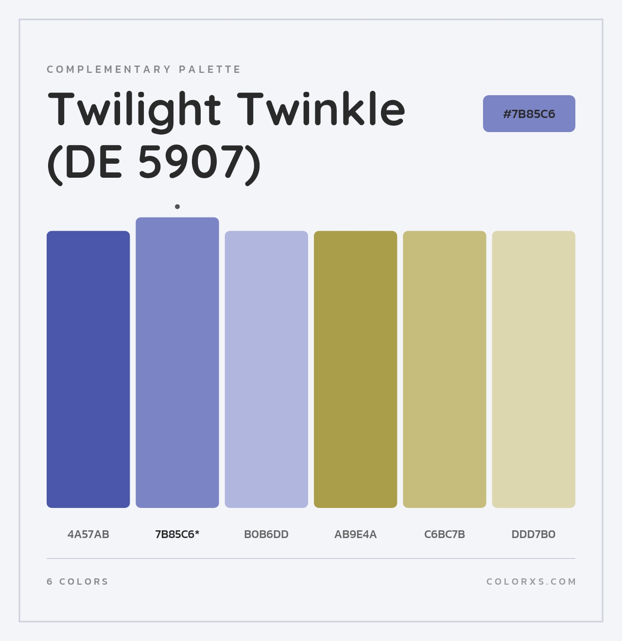 Twilight Twinkle (DE 5907) - Complementary Color Palette