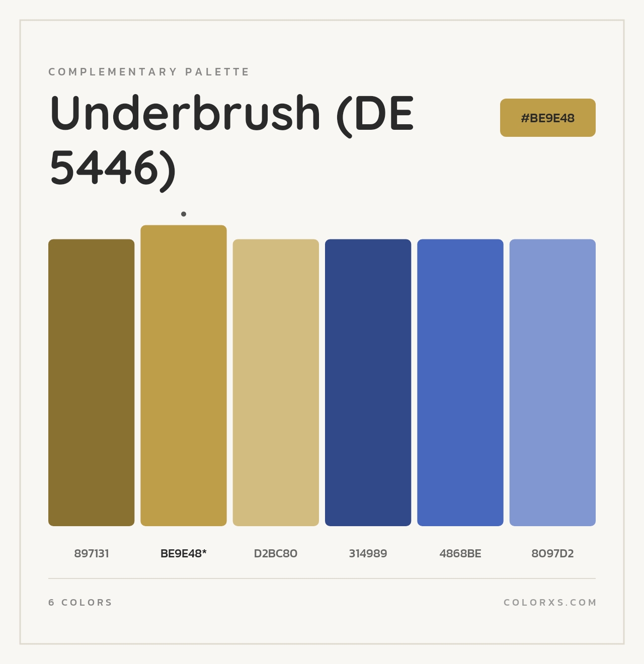 Underbrush (DE 5446) - Complementary Color Palette