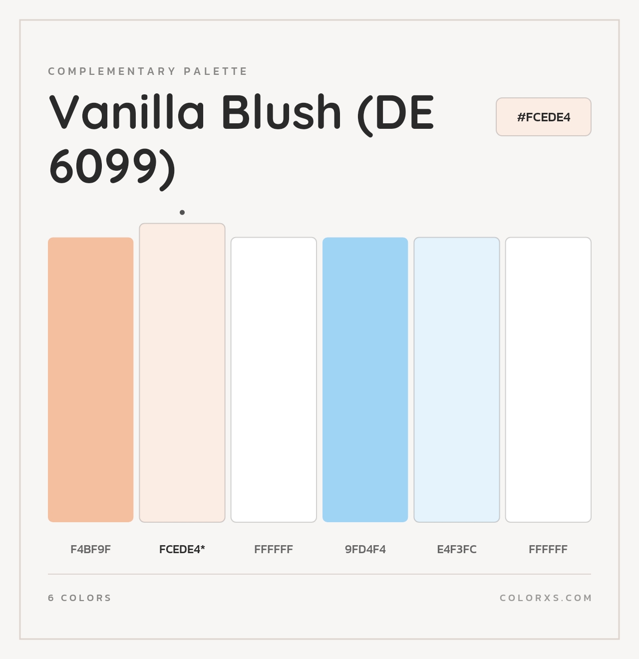 Vanilla Blush (DE 6099) - Complementary Color Palette