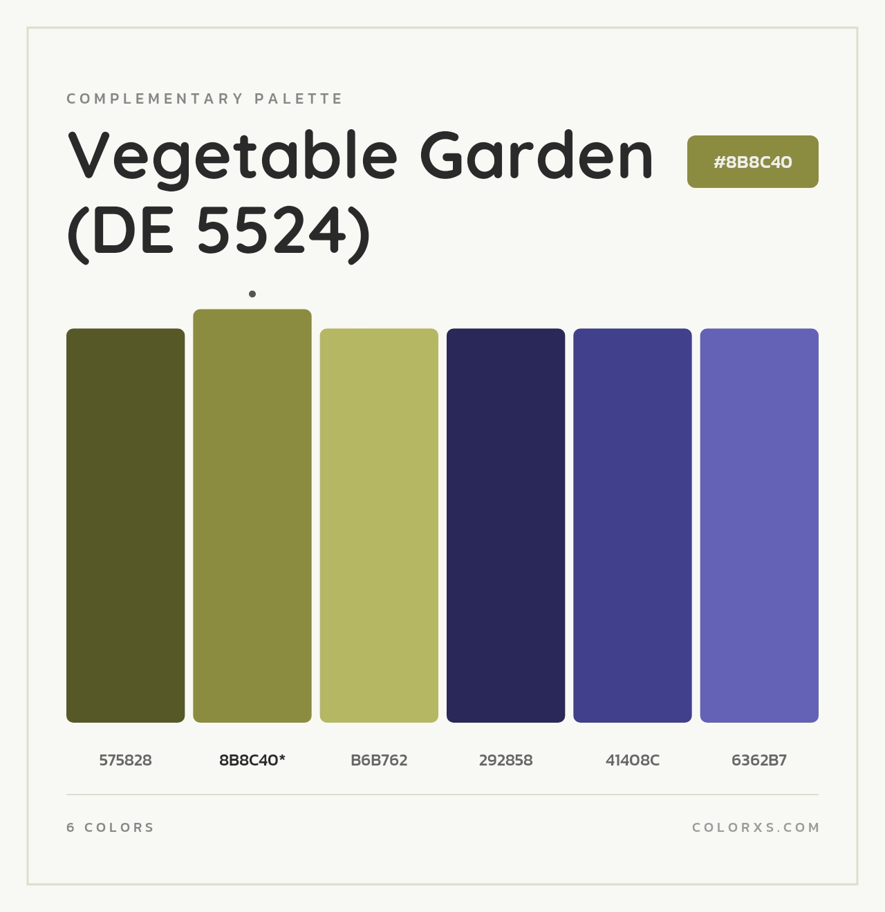 Vegetable Garden (DE 5524) - Complementary Color Palette