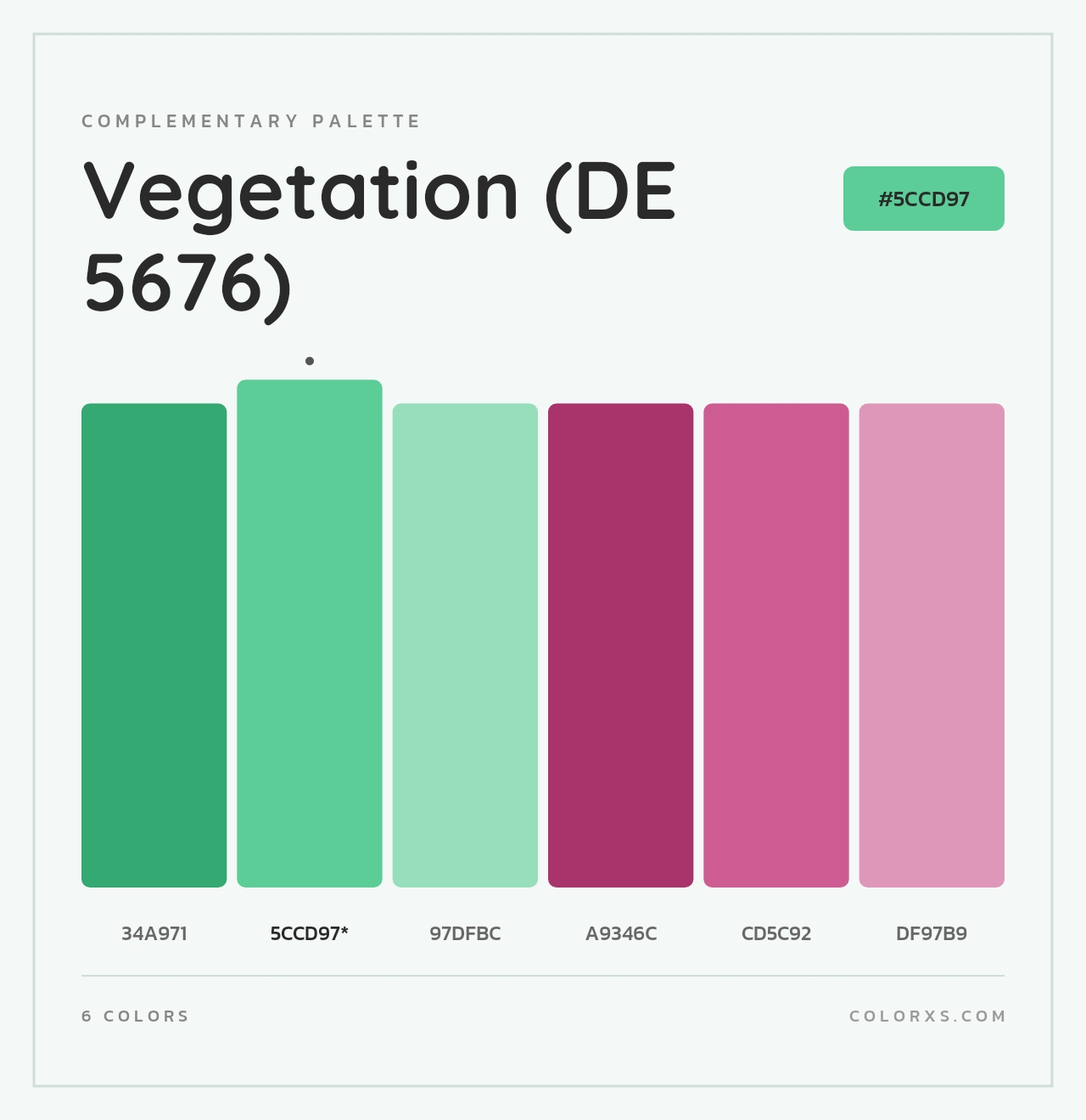 Vegetation (DE 5676) - Complementary Color Palette