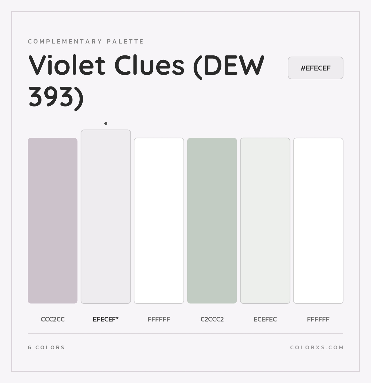 Violet Clues (DEW 393) - Complementary Color Palette