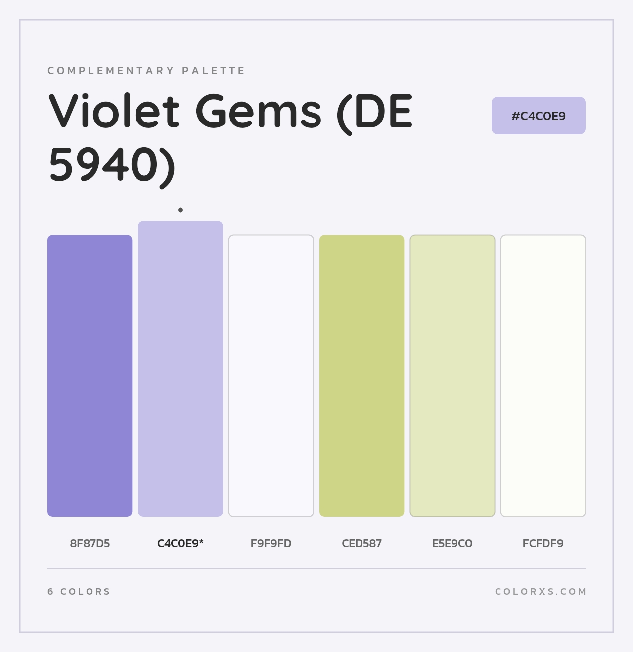 Violet Gems (DE 5940) - Complementary Color Palette