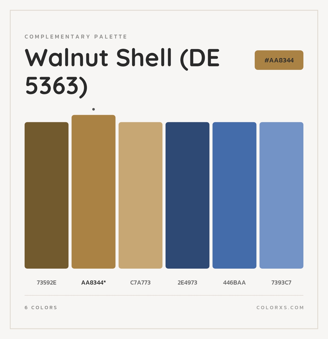 Walnut Shell (DE 5363) - Complementary Color Palette