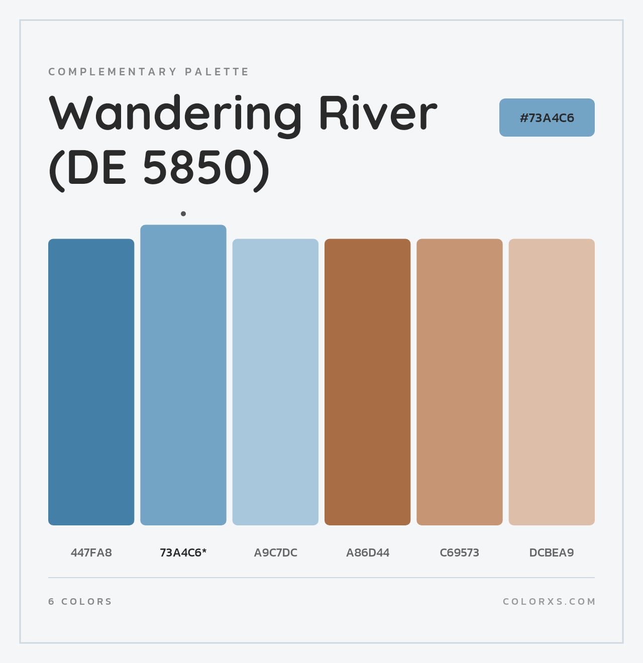 Wandering River (DE 5850) - Complementary Color Palette
